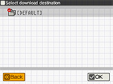 Select download destination